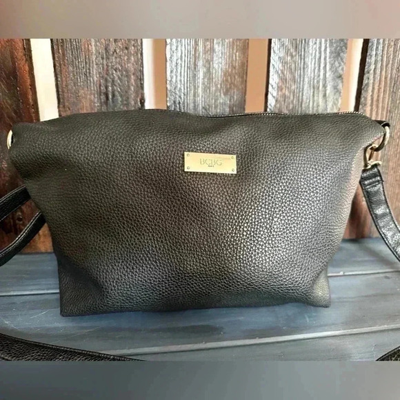 BCBG Paris Black Pebbled Bag - Picture 1 of 6